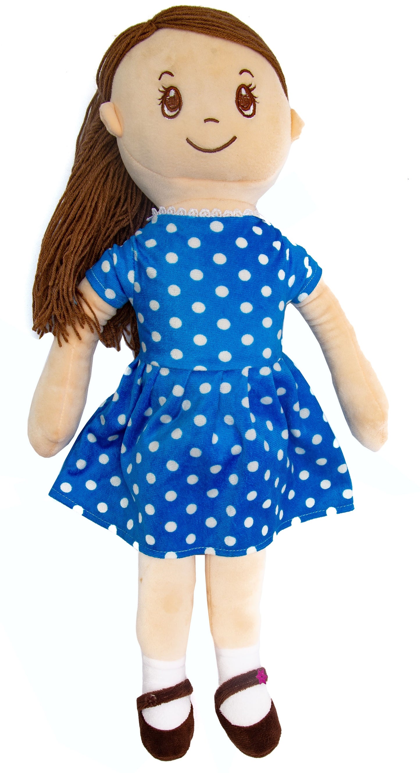Polka Dot Blue Dress Doll