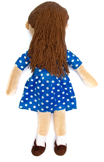 Polka Dot Blue Dress Doll