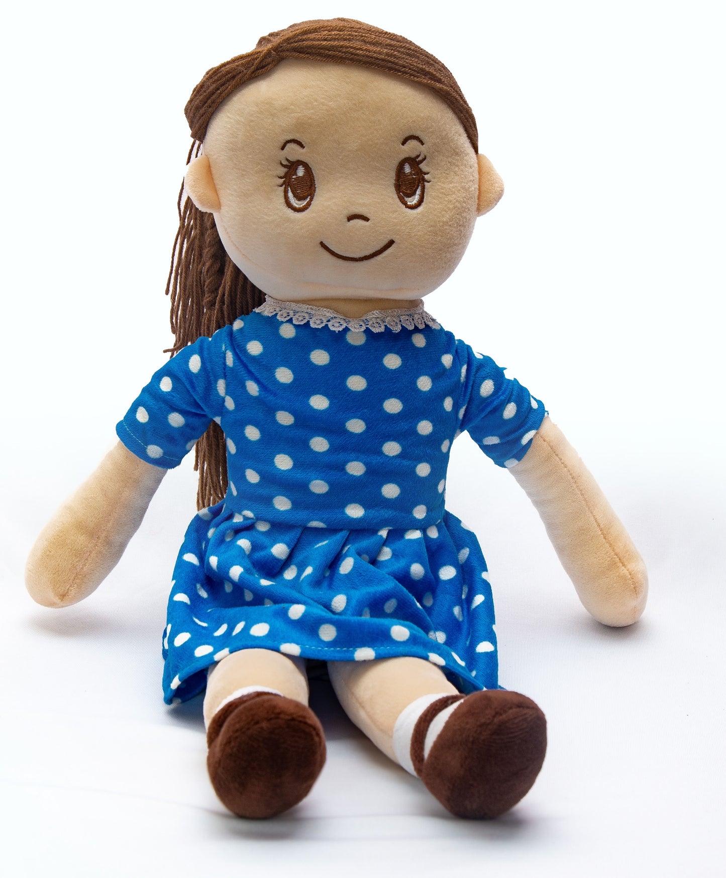 Polka Dot Blue Dress Doll