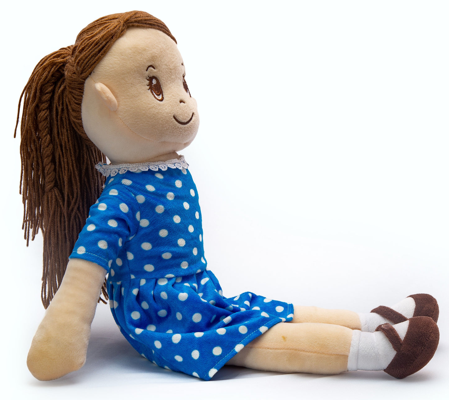 Polka Dot Blue Dress Doll
